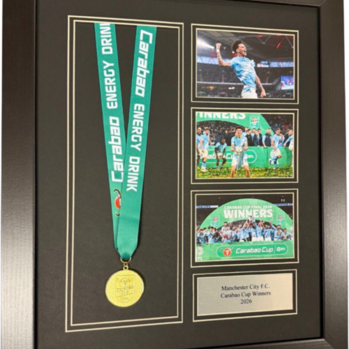 Manchester City Carabao Cup Winners Medal Display (2026)