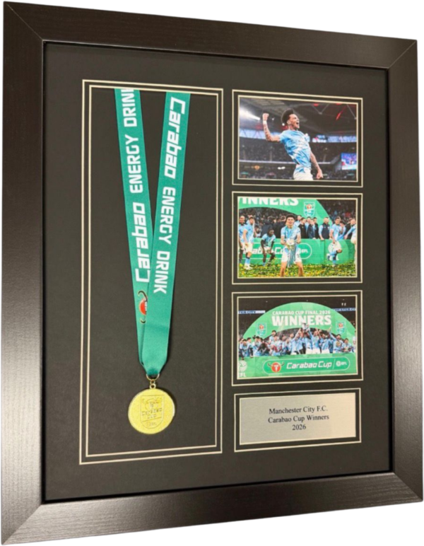 Manchester City Carabao Cup Winners Medal Display (2026)