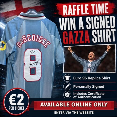 Signed Gazza Euro 96 Replica Shirt - Draw
